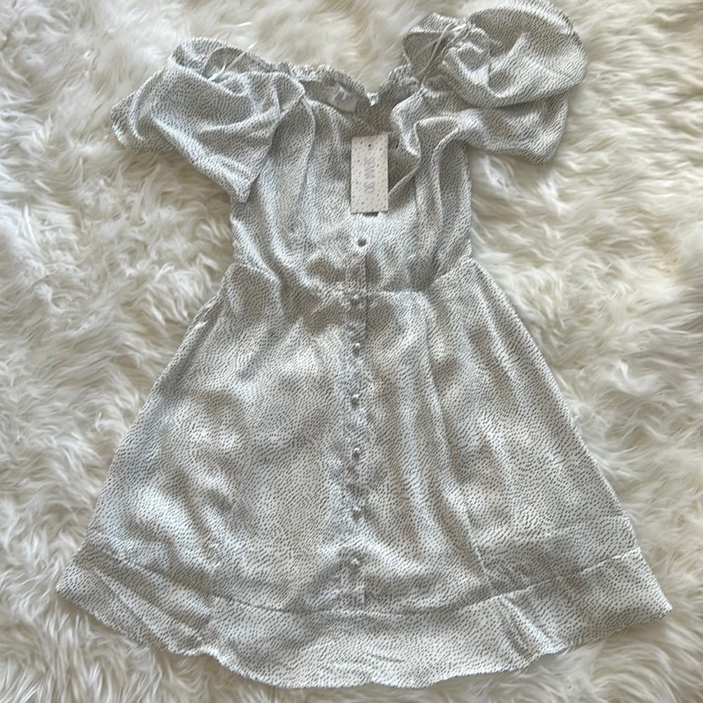 NWT black & white polka dot dress